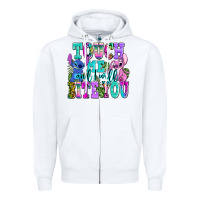 White touch me and i will bite Zipper Hoodie - AdoDesignShop
