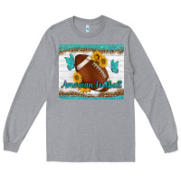 Heather Grey american football and butterfly mousepad Long Sleeve Tee - BundleAndBundleShop