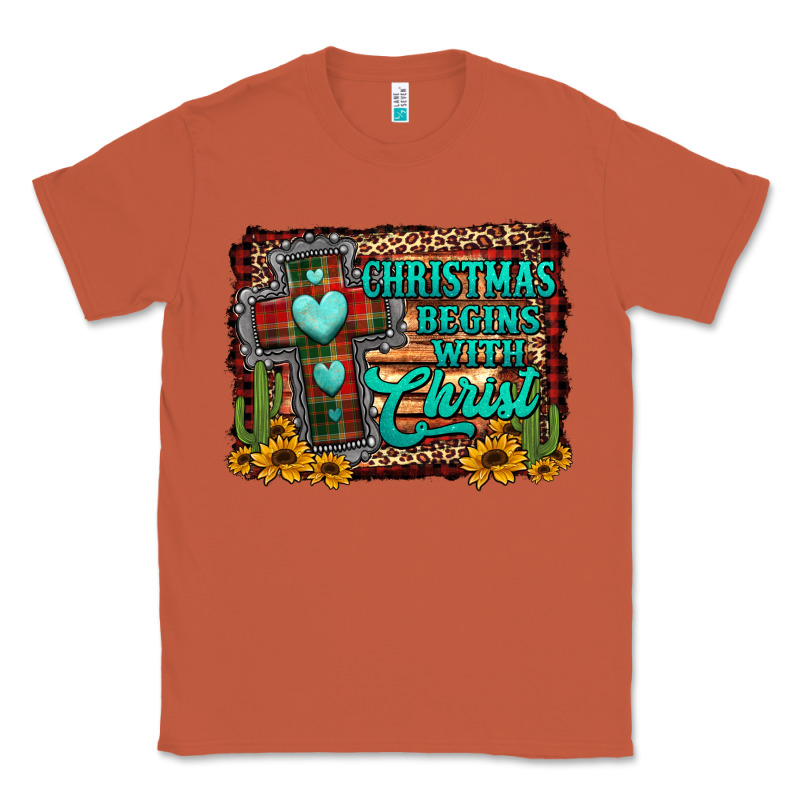 Christmas Begins With Christ Cross Classic Tee by Jasminsmagicworld | Teevron