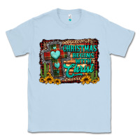 Dusty Blue Christmas begins with christ cross Classic Tee - Jasminsmagicworld