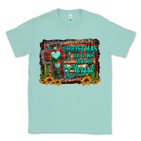 Seafoam Christmas begins with christ cross Classic Tee - Jasminsmagicworld