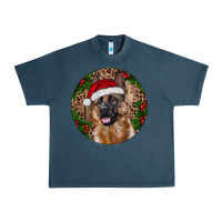 Midnight Navy German Shepherd Christmas Urban Heavy Tee - RanaPortraitStore