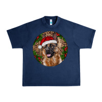 Navy German Shepherd Christmas Urban Heavy Tee - RanaPortraitStore