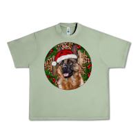 Oil Green German Shepherd Christmas Urban Heavy Tee - RanaPortraitStore