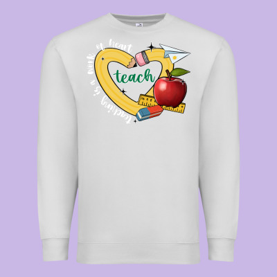 Teaching Is A Work Of Heart Premium Sweatshirt Designed By Jahusdesignshop