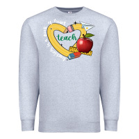 Heather Grey teaching is a work of heart Premium Sweatshirt - JahusDesignShop