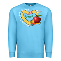Ocean Blue teaching is a work of heart Premium Sweatshirt - JahusDesignShop