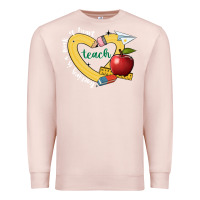 Pale Pink teaching is a work of heart Premium Sweatshirt - JahusDesignShop