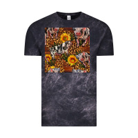 Cloud Black Western Spotted Pig With Sunflowers Seamless Vintage Tee - FaDigitalArtStudio
