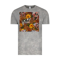 Cloud Rock Western Spotted Pig With Sunflowers Seamless Vintage Tee - FaDigitalArtStudio