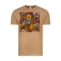 Vintage Camel Western Spotted Pig With Sunflowers Seamless Vintage Tee - FaDigitalArtStudio