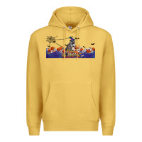 Antique Gold Happy Halloween Raccon Premium Hoodie - LillyAllenDesigns