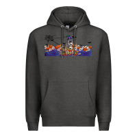 Charcoal Heather Happy Halloween Raccon Premium Hoodie - LillyAllenDesigns