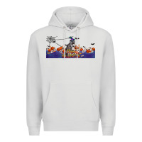 Dove Grey Happy Halloween Raccon Premium Hoodie - LillyAllenDesigns