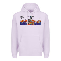 Lilac Happy Halloween Raccon Premium Hoodie - LillyAllenDesigns
