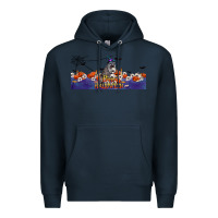 Navy Happy Halloween Raccon Premium Hoodie - LillyAllenDesigns