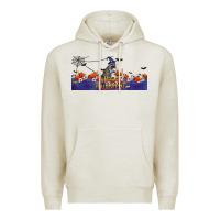 Oatmeal Heather Happy Halloween Raccon Premium Hoodie - LillyAllenDesigns