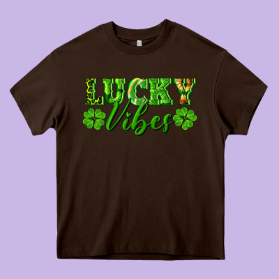 Lucky Vibes Heavy Core Tee Designed By Ranaportraitstore