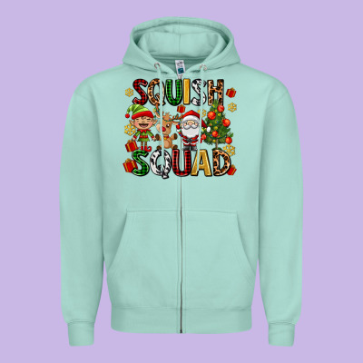 Squish Squad Zipper Hoodie Designed By Adodesignshop