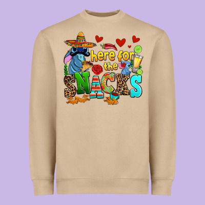 Here For The Snacks Heavyweight Sweatshirt Designed By Adodesignshop