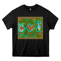 Black peace love lab tech Heavy Core Tee - TumblerDesignByShophia