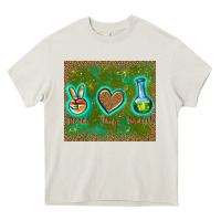 Cream peace love lab tech Heavy Core Tee - TumblerDesignByShophia