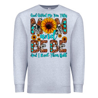 Heather Grey god gifted me two titles mom and bebe  and i rock Premium Sweatshirt - JahusDesignShop