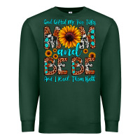 Sports Green god gifted me two titles mom and bebe  and i rock Premium Sweatshirt - JahusDesignShop