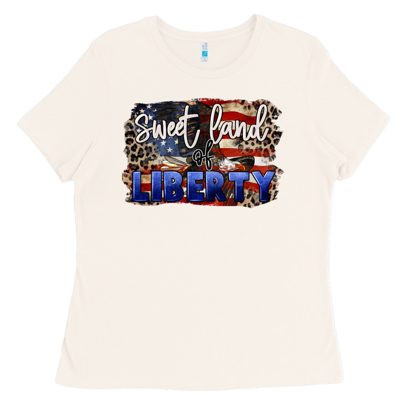 Sweet Land Of Liberty 4th Of July Ladies Tee by CowGirlArtShop | Teevron