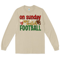 Mushroom on sunday we watch football Long Sleeve Tee - BundleAndBundleShop