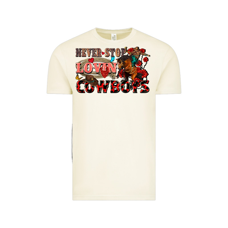 Never Stop Lovin Cowboys Vintage Tee by FaDigitalArtStudio | Teevron