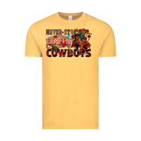 Vintage Mustard Never stop lovin cowboys Vintage Tee - FaDigitalArtStudio