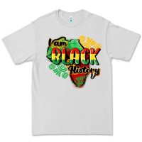 Dove Grey i am black history Premium Tee - CowGirlArtShop