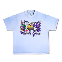 Grape Ice Peace love crawfish Mardi Gras skeleton hand Urban Heavy Tee - FaDigitalArtStudio