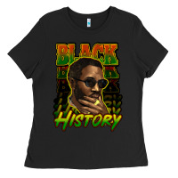 Black Black history afro man Ladies Tee - HowdyJamesFarm