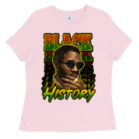 Bubblegum Pink Black history afro man Ladies Tee - HowdyJamesFarm