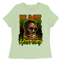 Black History Afro Man Ladies Tee | Teevron