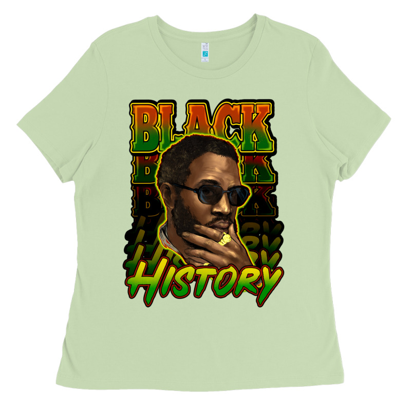 Black History Afro Man Ladies Tee by HowdyJamesFarm | Teevron