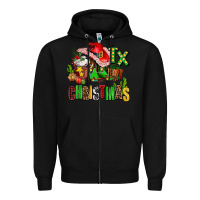 Black tx christmas cowgirl Zipper Hoodie - AdoDesignShop