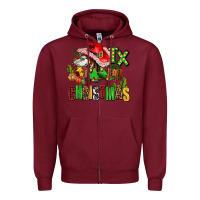 Burgundy tx christmas cowgirl Zipper Hoodie - AdoDesignShop