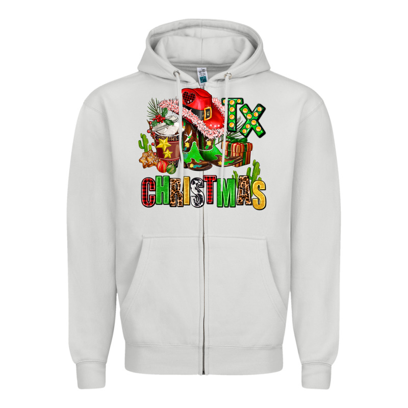 Tx Christmas Cowgirl Zipper Hoodie by AdoDesignShop | Teevron