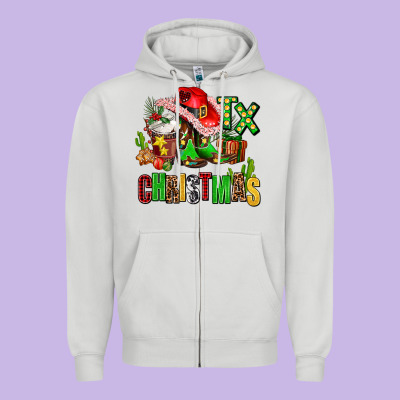 Tx Christmas Cowgirl Zipper Hoodie Designed By Adodesignshop