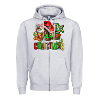 Heather Grey tx christmas cowgirl Zipper Hoodie - AdoDesignShop