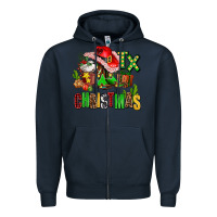Navy tx christmas cowgirl Zipper Hoodie - AdoDesignShop