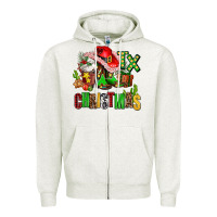 Oatmeal Heather tx christmas cowgirl Zipper Hoodie - AdoDesignShop