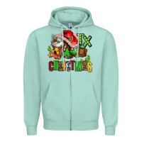 Seafoam tx christmas cowgirl Zipper Hoodie - AdoDesignShop