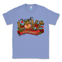 Colony Blue love christmas reindeer Classic Tee - CowGirlArtShop