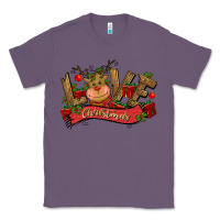 Lavender love christmas reindeer Classic Tee - CowGirlArtShop