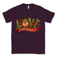 Plum love christmas reindeer Classic Tee - CowGirlArtShop