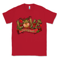 Red love christmas reindeer Classic Tee - CowGirlArtShop